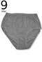 Women's Gray 9 Pack Ribbed Bato Panties ELF568T0922CCM9 - 2
