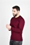 Regular Men's Knitwear Plum Sweater Crew Neck Winter - 3