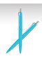 Press Ballpoint Pen with Clip (Blue Ink) - Light Blue