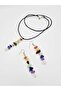 Certified 7 Chakra Natural Stone Necklace & Earring Set Original Natural Stone Design - 3