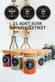 Set of 12 Bamboo Lid Borosilicate Spice Bowl and 21 Water Resistant Labels -6x9-200ml - 2
