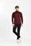 Regular Men's Knitwear Burgundy Sweater Full Turtleneck Winter - 2