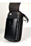 Unisex Black Genuine Leather Hand - Belt and Crossbody Bag Fw002 - 3