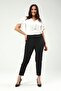 Trousers Grass Stitched Skinny Leg Black G071-1