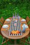 Black and White Plaid Background with Pumpkin Motif 1 Runner & 4 Orange Colored American Service - 2
