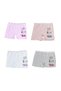 Girl's Mixed Colored Patterned Cotton Boxers, Pack of 6 - 3