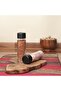Pine 2-Piece Salt and Pepper Shakers Set Glass Spice Bowl with Black Lid - 4