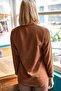 Women's Brown Thin Corduroy Shirt GML-19000443 - 2