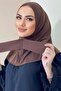 وشاح جاهز مزود بمشبك شال Hijap لون بني - 2