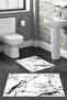 Non-Slip Base Washable Set of 2 Bath Mat Bath Mat Set Toilet Bowl Set