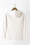 Erkek Krem Kapüşonlu Kanguru Cepli Basic Hoodie Sweatshirt - 3