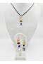 Certified 7 Chakra Natural Stone Necklace & Earring Set Original Natural Stone Design