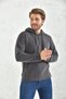 Rd22ke054210 Men's Half Placket Hooded Fleece Sweat Anthracite - 2