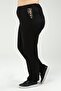 Black Trousers Pocket Leopard Detailed Lycra Pipe Leg G075-1 - 2