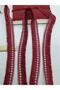 Striped Fringe with Tassels Claret Red 5 Meters