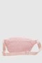 Women's Pink Faux Fur Woven Waist Bag 213 - 2