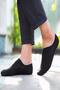 Unisex Bamboo Black Heel Non-Slip Silicone Seamless Ballerina Socks Pack of 5 - 3