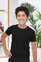 Children Unisex Black Short Sleeve Thermal Underwear 90402
