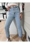 Women's Snow Wash Skinny Mom Jeans Snow Wash Mom Slim Fit Jeans - 3