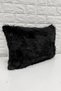 Plush Rectangular Throw Pillow Case - Black