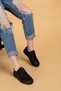 Genuine Leather Anatomical Sole Sports Shoes Als.352 Black Croco - 3