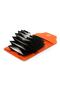 Women's Orange Accordion Model Card Holder Wallet 11x8 Cm - 4