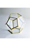 21x21x17cm Chocolate Box Geometric Terrarium Pentagonal Prism Glass Jar Gold Brass Engagement Promise Table - 2