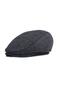 Cap Herringbone Wool Dark Gray Cap Hat - 2