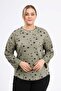 Star Printed Oil Wash Sweat-khaki