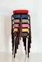 6 Colorful Thai Feather-2 Burgundy Nickel Plated Octopus Stool Kitchen Stool Iron Stool