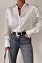 Oversize Satin Shirt White - 2