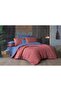 Red Double Lanthe Flannel Duvet Cover Set - 2