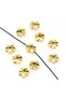 10Pcs Gold Plated Clover Beads Bracelet Necklace Anklet End - 2