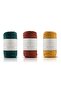 Premium 3 Twist Rope 3mm Three Twist Scanned Macrame Rope Rope Set of 3 Naphti Green-brick-mustard