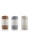 Premium 3 Twist Macrame Rope 3mm Three Twist Scanned Rope Rope Set of 3 Milk Brown-Light Grey-ecru