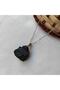 Unprocessed Raw Natural Black Tourmaline Stone Necklace