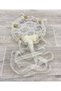 Cream Bridal Bridesmaid Tambourine Lace 3D Decorated, Wedding Henna Circumcision Bride to Be - 2