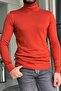 Slim-Fit Turtleneck Orange Knitwear Sweater