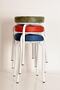 3 Piece Luma Colored White Profile Stool Octopus Stool Kitchen Stool Iron Stool