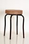 4 Pieces Brown Erasable Fabric Claret Red Profile Octopus Stool Metal Stool Kitchen Stool