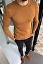 Slim-Fit Crew Neck Tobacco Knitwear Sweater - 3