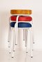 3 Pieces Luma-1 Color White Profile Stool Octopus Stool Kitchen Stool Iron Stool