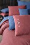 Red Double Lanthe Flannel Duvet Cover Set - 3