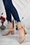 Women's Pointed Toe Beige Suede Heels New Classic
