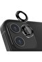 Iphone 11 / IP 12 / IP 12 Mini Compatible Aluminum Alloy 3D Camera Lens Protector, Black [Set of 2] - 2