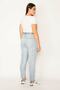 Women's Large Size Blue Wash Effect 5 Pocket Jeans 65n30966 - 3