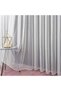 Chain Patterned Sports Pleatless Tulle Curtain