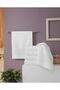 6 Pieces of 50 x 90 White Towel with Embroidered Border and Jacquard Design - 3
