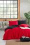 Mer-tim Cotton Ranforce Double Size 200x220 Double Sided Duvet Cover Quilt Cover Black-red