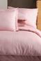 Striped Satin Double Jacquard Duvet Cover Set - Powder - 2